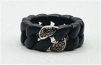Anello Casciola Gioielli Donna CUBANA in Ceramica Diamante Black CU1NS1DNOR
